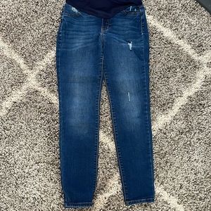 Pink blush maternity jeans